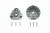 ALUMINUM TRASMISSION CUSH DRIVE HOUSING -8PC SET black
