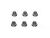 Flange lock nut M3 (6 pcs)