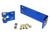Roerhouder aluminium blauw met kogels