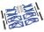 Wishbone set blauw met trekstangen, steekassen, veren