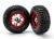 BFGoodrich T/A KM2 S1 banden op velgen satijn/rood voorzijde (2)