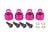 Ultra shock caps aluminium roze (4)