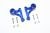 ALUMINUM REAR ROCKER ARM SET -12PC SET blue