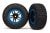 BFGoodrich T/A KM2 banden op velgen zwart/blauw (2)