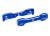 Wishbone houder 7075-T6 aluminium blauw voorzijde