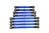 Spurstangen-Set 6061-T6 Aluminium blau