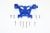 ALUMINUM REAR BODY POST MOUNT -11PC SET blue