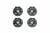 ALUMINUM WHEEL LOCK -4PC SET black