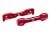 Wishbone houder 7075-T6 aluminium rood voorzijde