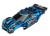Carrosserie Rustler 4x4 blauw met sticker & chequehouder