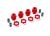 17mm Radmitnehmer mit Muttern HD rot
