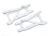 TRX2555L, Draagarmen achter (2) Wit Heavy Duty