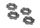 Wheel nuts toothed aluminum gray 17mm (4)