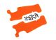 Draagarmkap oranje voorzijde l/r met schroeven
