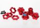 Wieldoppen & moeren 6061-T6 aluminium rood 17mm (4)