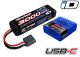 USB-C 4A Lader + LiPo 3000mAh 2s 7,4V Set
