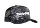 Truckercap camouflage/logo wit, ronde klep