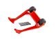 Wheeliebar rood gemonteerd