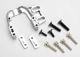 Motorhouder aluminium zilver