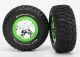 BFGoodrich T/A KM2 banden op velgen chroom/groen voorzijde (2)
