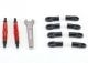 L/R draadstangen 7075-T6 aluminium rood 74mm (2)
