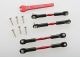 L/R draadstangenset aluminium rood v69 & h82mm