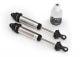 GTR shock aluminium zilver 134mm voorzijde met schroefdraad (2)