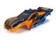 Carrosserie Rustler 4x4 oranje/blauw met sticker