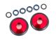 Compleet wiel Wheelie bar 6061-T6 aluminium rood (2)