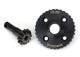Zware tandkrans 33T & rondsel 12T gefreesd (overdrive)
