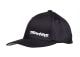 Klassieke pet zwart/logo wit, ronde klep junior
