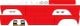 Stickervel Bronco 1979 rood