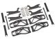 Wishbone set zwart met trekstangen, steekassen, veren