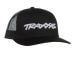 Truckercap zwart/logo wit, ronde klep