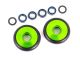 Compleet wiel Wheelie bar 6061-T6 aluminium groen (2)