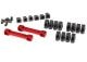 Wishbone houder aluminium rood met inzetstukken v/h
