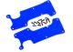 Draagarmkap blauw achter l/r met schroeven