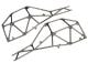 Buisframe chassis zijpanelen satijn zwart-chroom l&r
