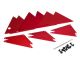 Buisframe chassisbekleding in rood aluminium