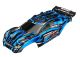 Carrosserie Rustler 4x4 blauw met sticker & chequehouder