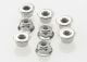 Nylon moeren chroom met flens 4mm
