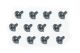 Flange Head Self Tapping screw 2X6mm (12pcs)